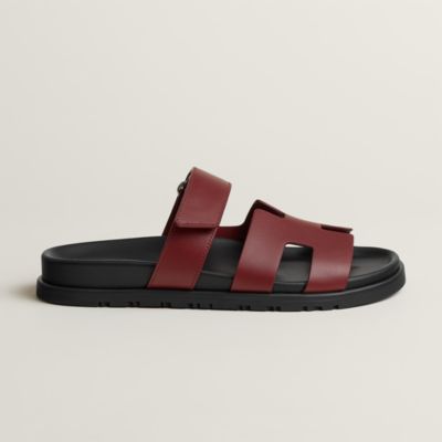 Red - Hermès women's leather sandals and slides | Hermès USA